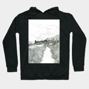 Coastal path at Crail in Fife [ East Coast of Scotland] [Pencil version] Hoodie